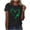 Black-KL-home supplies, variant on LEFTHIGH Home Ladies St. Patricks Day Printed Round Neck Short Sleeve Shirt Casual Top for Women Daily Show Party Wear Home Organization