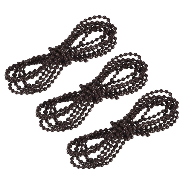 Persianas Cuenta Cadena Cordón, 3.34 Yardas 3uds Romanos Vertical Rodillo Sombras para Ventana Cortina Persiana Repuesto Parte, Café