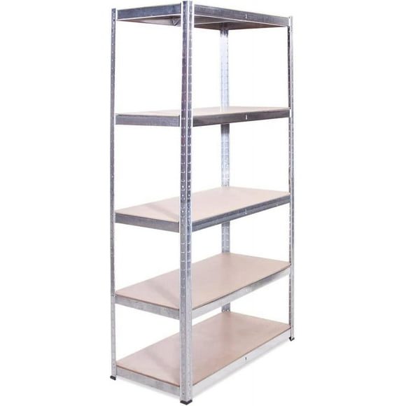 ORUYROP Garage Shelving Units: 71x35x18 inches | Heavy Duty Racking Shelves for Storage-1 Bay, Galvanised Steel 5 Tier (400 lbs Per Shelf), 2000 lbs Capacity | For Workshop, Shed, Office | 5