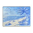 thumbnail image 3 of Beach Scene 63''x48'' Plush Memory Foam Bath Mat, Soft, Absorbent, Non Slip, Durable, 3 of 7
