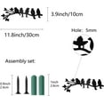 thumbnail image 2 of Birds on Branch Metal Wall Art Decor Iron Wall Art 5 Birds Black Hollow Sculpture Hanging Decor Rustic Tree Ornament Hanging Sign for Indoor Outside Living Room Home Office 12 x 4Inch for DIY, 2 of 9