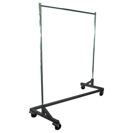 

GR600 Heavy Duty 400lb Capacity Z Rack 63 Length with Adjustable Height Chrome Uprights and Black Base with Grade Casters One Rack