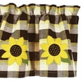 thumbnail image 4 of Sunflower Buffalo Check Buttermilk Valance - Black 72x15.5, 4 of 4