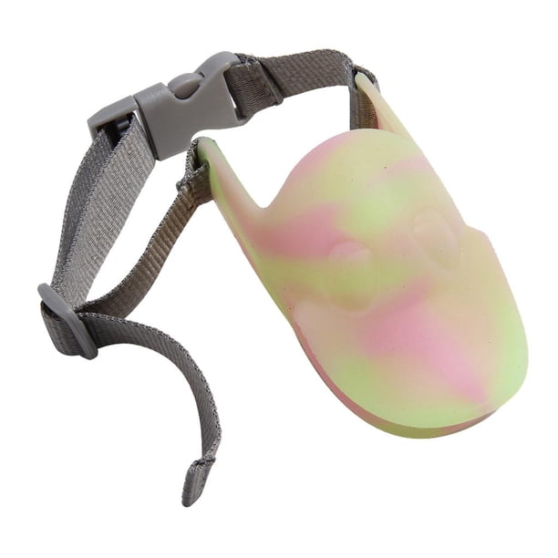 de goma para mascotas con de de silicona para perros luminosos nocturnos, perro de peluche antiladridos Beige XL Zulema Cubierta de boca de pato de perro mascota