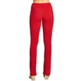 thumbnail image 4 of Women & Juniors Active Workout Fitness Stretch Comfy Lounge Flare Fit Yoga Pants (RED, M), 4 of 4