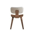 thumbnail image 4 of Acme Furniture Casson Side Chair (Set-2), White Boucle & Walnut Finish, 4 of 6