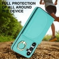 thumbnail image 2 of Allytechgroup Phone Case for Samsung Galaxy S21 FE, PU Leather Galaxy S21 FE Cover with Card Holder, Rotating Ring Stand PU Leather Shockproof Anti-Scratch Wallet Case for Women Men,Green, 2 of 7