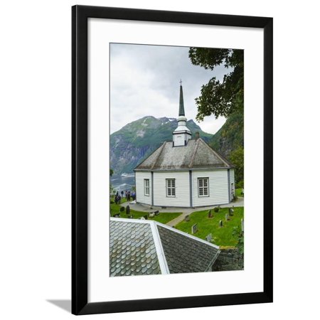 Small Octagonal Church in the Village of Geiranger, Norway, Scandinavia, Europe Framed Print Wall Art By Amanda