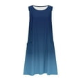 thumbnail image 6 of Taylonsss Womens Gradient Print Sleeveless Loose Fit Casual Dress with Pockets Beach Resort Outfit, 6 of 8