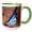 Green/White, variant on 3drose, Usa, Utah, Monument Valley, Sandstone Rock Window - Us45 Rer0034 - Ric Ergenbright, 11oz Two-tone Yellow Mug