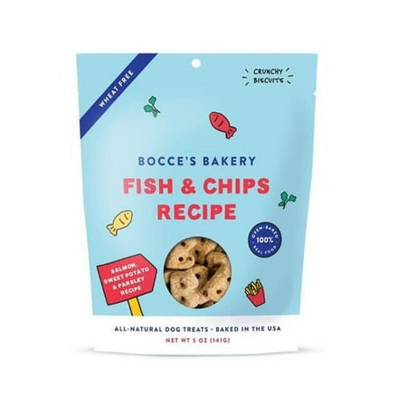 UPC: 0850038855024 | Bocces Bakery Fish Chips for Dogs – 5 oz