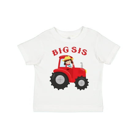 

Inktastic Farmer Tractor Big Sis Gift Toddler Toddler Girl T-Shirt