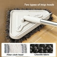 thumbnail image 6 of Triangles Mop with Squeegee , 2 In 1 Shower Squeegee, 59‘’ Window Washing Equipment , Glass Cleaning Tools for Indoor/Outdoor Window Save 50% off, 6 of 9