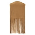 thumbnail image 4 of Hvyesh Women's Fringe Sleeveless Coat Suede Fringe Faux Suede Leather Crop Vest Trendy Cowboy Style Tassel Motorcycle Cropped Tank Coats, 4 of 5