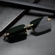 thumbnail image 2 of Gafas de sol Retro sin montura para hombre y mujer, lentes de corte sin marco, diseñador de marca, a la moda, 2 of 4