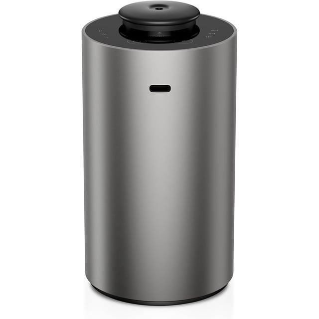 Airversa Waterless Diffuser for Essential Oil, Battery Operated Nebulizer, 20mL Capacity, Mini Scent Air Diffuseur D'Huile Essentiel, 3 Countdown Timers & Mist Levels for Home,Car,Office, ANX Grey