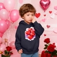 thumbnail image 4 of RXMEKW Heart Print Full-Zip Hooded Sweatshirt for Boys And Girls In Medium And Large With Pockets, 4 of 8