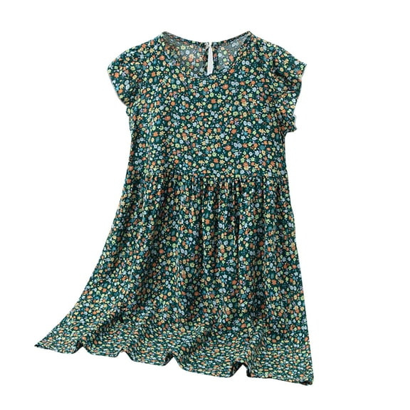 JoyHoop Toddler Girl Dress Summer Baby Girls Dresses 2025 Fly Sleeve Casual Floral Princess Toddler Dresses