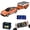 Orange, variant on 1/64 Mini Alloy RC Car with Detachable Trailer, 2.4GHz Dual Control (Remote & APP) Toy Drift Car, Mini RC Truck, LED Atmosphere Lights