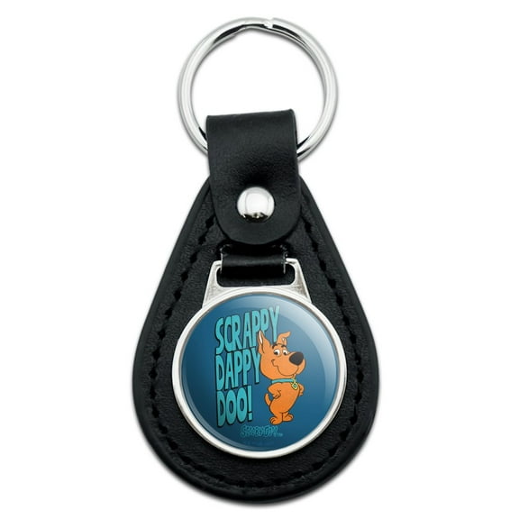 Scrappy Dappy Doo Black Leather Keychain