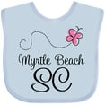 thumbnail image 3 of Inktastic Myrtle Beach South Carolina Girls Baby Bib, 3 of 4