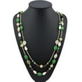 thumbnail image 3 of Bocar Long Statement Necklaces for Women Trendy, Boho Costume Jewelry Layered Crystal Beaded Collar Necklaces for Women (NK-10084-green), 3 of 10