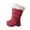 Red Mid Calf Boots, variant on hopeusnice Mid Calf Boots For Women Thermal Plush Fleece Lined Suede Round Toe Chunky Mid Heels Winter Snow Boots Winter Warm Dress Long Tall Boots Black 37