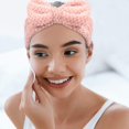 thumbnail image 5 of Mujeres Nudo Bandas para el cabello Elástico Spa Facial Diadema Lavado de cara Diademas para yoga Deportes Ducha 2 piezas TUNC Sencillez, 5 of 5