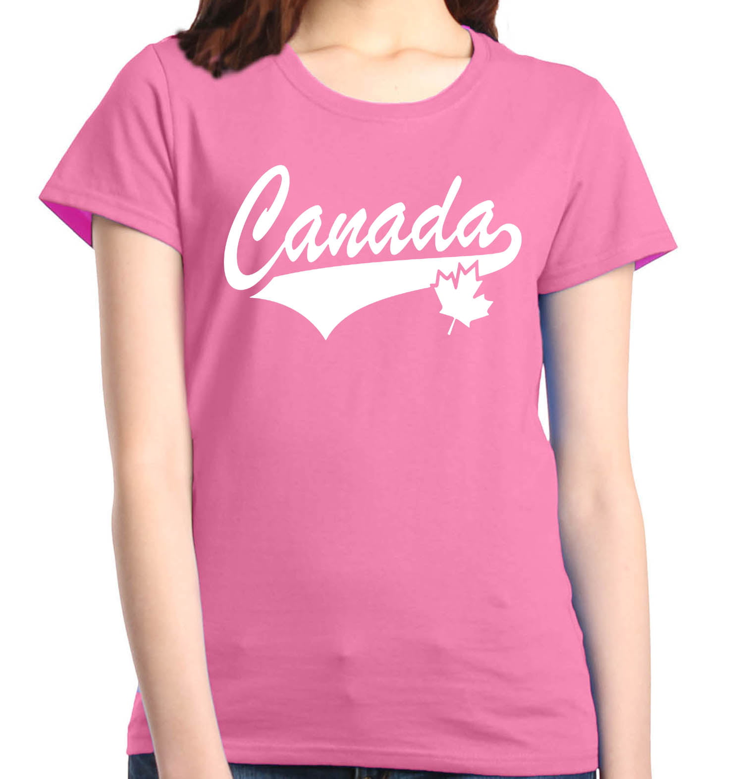 Shop4Ever - Shop4Ever Women's Canada White with Leaf Proud Canadian ...