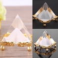 thumbnail image 2 of Petrichor Crystal Egyptian Pyramid Figurine Modern Decoration Gifts (Size: 2.3 inches, Clear), 2 of 7