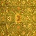 thumbnail image 1 of Ahgly Company Indoor Square Oriental Yellow Traditional Area Rugs, 4' Square, 1 of 4