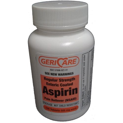 Gericare Enteric Coated Aspirin Tablets, 325 mg, 100 Count Walmart