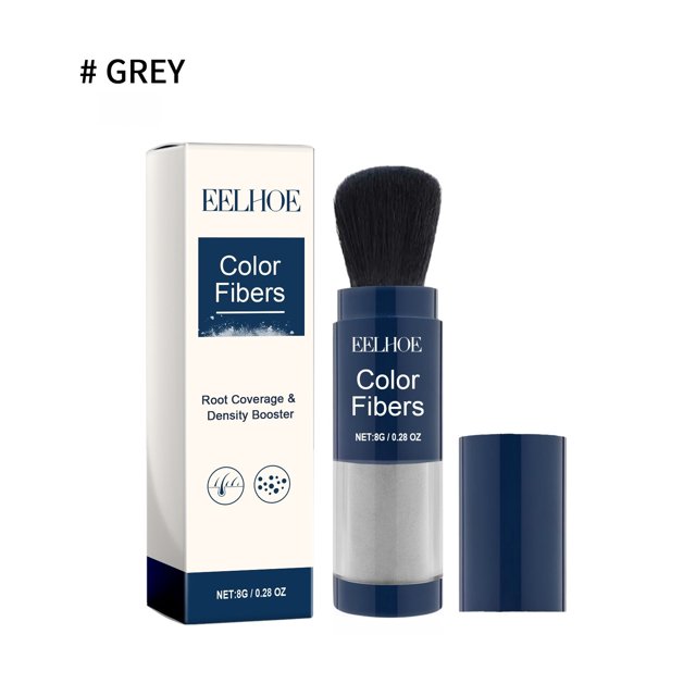Thick Hairdressing Fiber Powder Hair Fluffy Tonifying Fills Interhair Lines Refreshing Oil Control Shadow Powder - Grey
