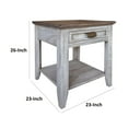 thumbnail image 5 of Kohl 26 Inch Side End Table Single Drawer Mango Wood Brown and White - Saltoro Sherpi, 5 of 5