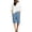 Blue, variant on Womens Bermuda Shorts Knee Length Summer Casual Drawstring Elastic Waist Linen Shorts Pedal Pushers with Pockets