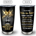 thumbnail image 2 of Son-in-Law Gifts Tumblers 20oz - Son-in-Law Gifts from Mother in Law/Father in Law Coffee Mug - Gifts for Son-in-Law Cup - Birthday Gift Ideas for Son-in-Laws, 2 of 6