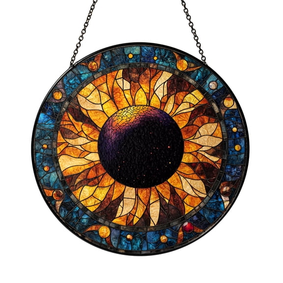 Celestial Eclipse Acrylic Sun Catcher Window Art for Space Lovers