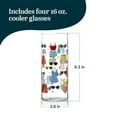 thumbnail image 3 of Libbey Vintage Swim Drinking Glasses Set of 4, Colorful, Retro Swimsuits Design Glass Cups Set, Dishwasher Safe Water Glasses Set for Cocktails, 3 of 6