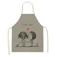 thumbnail image 1 of TIMIFIS Tablier Tablier 1 Pce Parent Adulte la Famille Cuisine Saint-Valentin Imprimé Lin Tabliers Familiaux Gadgets de Cuisine, 1 of 1