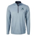 thumbnail image 2 of Men's Cutter & Buck Light Blue Citadel Bulldogs Big & Tall Virtue Eco Pique Micro Stripe Recycled Quarter-Zip DryTec Top, 2 of 3