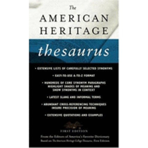 Pre-Owned The American Heritage Thesaurus, First Edition (Paperback 9780440242543) by Houghton Mifflin Company