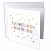 3dRose Goodbye Tension Hello Pension - fun retirement rhyme - colorful text, Greeting Cards, 6 x 6 inches, set of 6