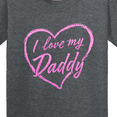 thumbnail image 4 of Inktastic I Love My Daddy in Pink Chalk Heart Youth T-Shirt, 4 of 5