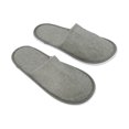 thumbnail image 2 of Unique Bargains 1 Pair Disposable Slippers Foldable Linen Closed Toe Slippers Hotel Slippers for Family Gray, 2 of 5
