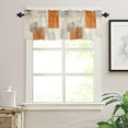thumbnail image 4 of Burnt Orange Curtain Valance Window Treatment Burnt Orange Brown Gray Graffiti Paint Art Decorative Rod Pocket Short Window Valance for Kitchen Windows Living Room Bathroom 54 x 18 Inch,1 Panel, 4 of 5
