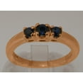 thumbnail image 3 of LBG British Made 18k Rose Gold Natural Sapphire Womens Anniversary Ring - 33 size options - Size 6.5, 3 of 6
