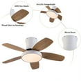 thumbnail image 3 of 42" Farmhouse Ceiling Fan with LED Light Remote Control 5-Blades 6 Speeds Timer, 3 of 12