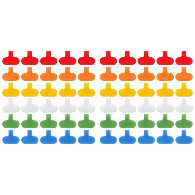 60 Etiquetas para Cables, Etiquetas para Cables, Etiquetas Multicolores para Escribir en Cables, Etiquetas para Gestión e Identificación de Cables