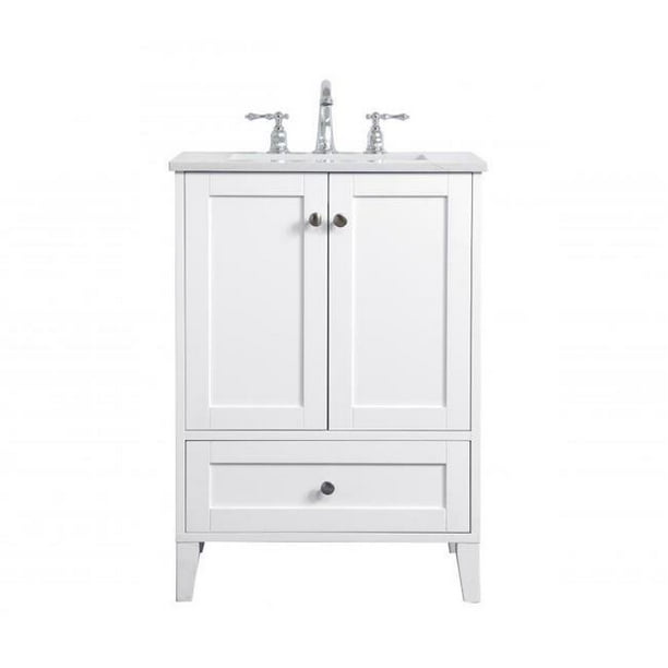 Elegant Decor Vf18024wh 24 In Single Bathroom Vanity White X 34 19 Com Single Bathroom Vanity In White, White Bathroom Vanity 24 X 19