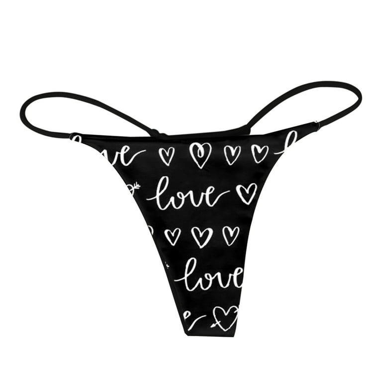 Aayomet Cotton Underwear for Women Valentines Day Thong Panties